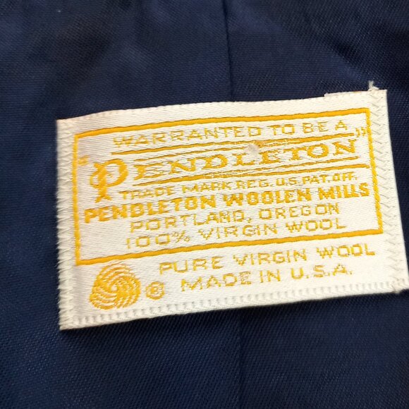 Pendleton USA Blue Woolen Mills Virgin Wool Blazer Men (42) - Picture 3 of 8